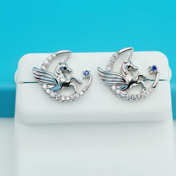 "925 Sterling Silver CZ Beautiful Earrings for Women, 1USPAR4128 - Picture 5 of 11